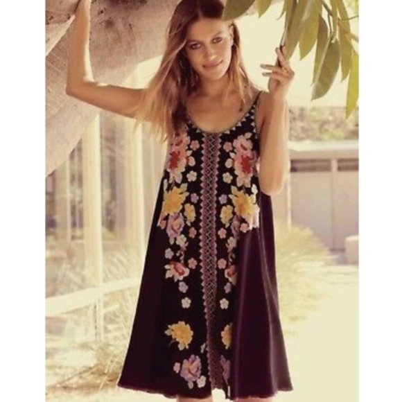 Johnny Was Embroidered Peta Slip Dress Size XL - Picture 3 of 16